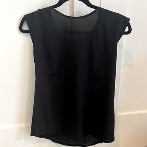 Black sheer muscle tank